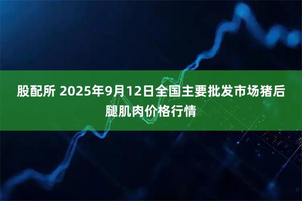 股配所 2025年9月12日全国主要批发市场猪后腿肌肉价格行情